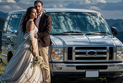 shuttle service for wedding couples and guest