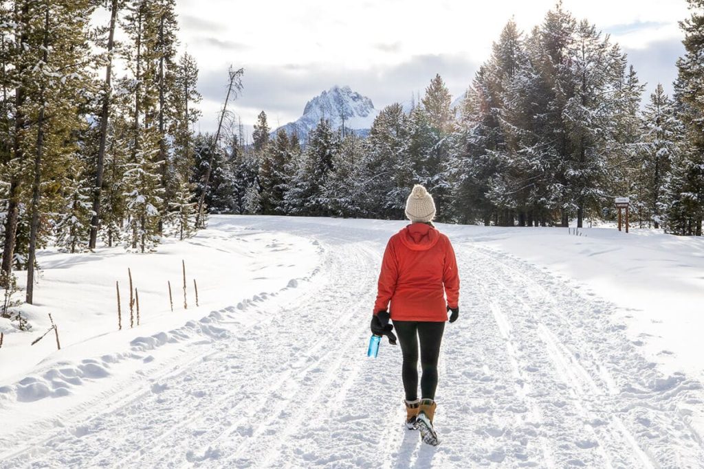 Redfish Lake Winter Hiking